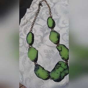 Chic Green Stone Necklace